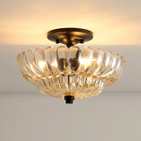 Load image into Gallery viewer, Glass Semi Flush Mount Umbrella Shape Ceiling Light