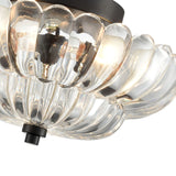 Load image into Gallery viewer, Glass Semi Flush Mount Umbrella Shape Ceiling Light