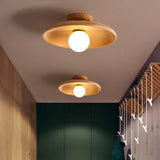 Load image into Gallery viewer, Flush Mount Solid Wooden Ceiling Light