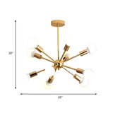 Load image into Gallery viewer, Metal Starburst Chandelier Light Modernist 6 Lights