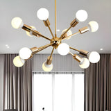 Load image into Gallery viewer, Metal Starburst Chandelier Light Modernist 6 Lights