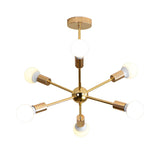 Load image into Gallery viewer, Metal Starburst Chandelier Light Modernist 6 Lights