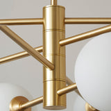 Load image into Gallery viewer, 6-Light Brass Sputnik Chandelier