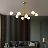 Load image into Gallery viewer, 6-Light Brass Sputnik Chandelier