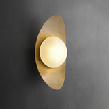 Load image into Gallery viewer, Brass Gold Globe Wall Lamp Vanity Light Fixture