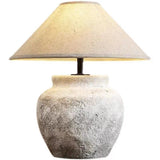 Load image into Gallery viewer, Wabi Sabi Traditional Style Japanese Grey Clay Stone Table Lamp