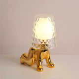 Load image into Gallery viewer, Nordic Chrome Little Golden Man Table Lamp Children&#39;s Room Night Lights