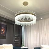 Load image into Gallery viewer, Modern Minimalist Round Lamp Luxury Crystal Chandelier Decorative Hanging Light