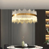 Load image into Gallery viewer, Modern Minimalist Round Lamp Luxury Crystal Chandelier Decorative Hanging Light