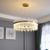 Load image into Gallery viewer, Modern Minimalist Round Lamp Luxury Crystal Chandelier Decorative Hanging Light