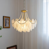 Load image into Gallery viewer, Luxury Modern Minimalist Living Room Shade Feather Chandelier