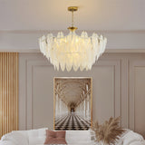 Load image into Gallery viewer, Luxury Modern Minimalist Living Room Shade Feather Chandelier