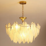 Load image into Gallery viewer, Luxury Modern Minimalist Living Room Shade Feather Chandelier