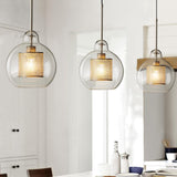 Load image into Gallery viewer, Modern Style 1 Light Globe Glass Pendant Light