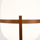 Load image into Gallery viewer, Japanese Natural Wood Base Glass Table lamp