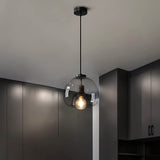 Load image into Gallery viewer, Modern Pendant Light Fixture with Smoky Grey Glass Shade