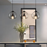 Load image into Gallery viewer, Modern Pendant Light Fixture with Smoky Grey Glass Shade