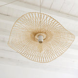 Load image into Gallery viewer, Creative Bamboo Weaving Straw Hat Shape Pendant Light