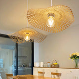 Load image into Gallery viewer, Creative Bamboo Weaving Straw Hat Shape Pendant Light