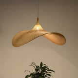 Load image into Gallery viewer, Handmade Bamboo Wicker Straw Hat Pendant Light Shade