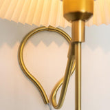 Load image into Gallery viewer, Nordic Vintage White Brass Wall Lamp Pleated Table Lamp Shade