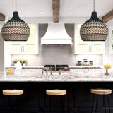 Load image into Gallery viewer, Minimalism Rattan Ceiling Light Fixture Woven Pendant Lampshade