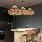 Load image into Gallery viewer, Hand-Woven Rattan Pendant Lampshade Wicker Chandelier