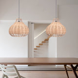 Load image into Gallery viewer, Hand-Woven Rattan Pendant Lampshade Wicker Chandelier