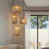 Load image into Gallery viewer, Natural Rattan Pastoral Style Pendant Light