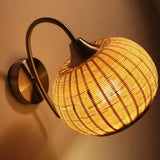 Load image into Gallery viewer, Rattan Lantern Shape Hanging Wall Sconce