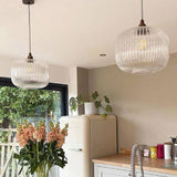 Load image into Gallery viewer, Luxury Modern Indoor Pendant Light With Ribbed Clear Glass